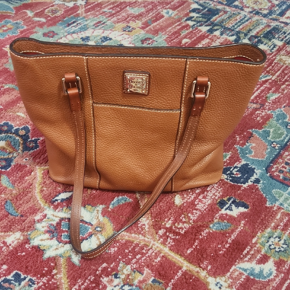 Dooney & Bourke Tan Pebbled Leather Tote